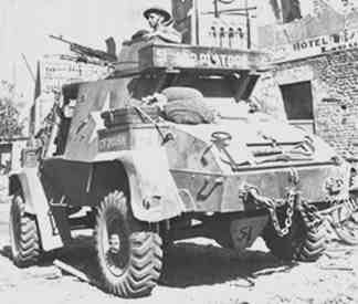 A well-used Otter Light Reconnaissance Car