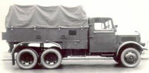 Profile view of a Praga RV