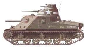 Side view drawing of a Medium Tank, M3